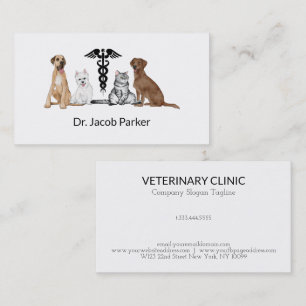 Veterinärt kliniskt Affärskort Visitkort