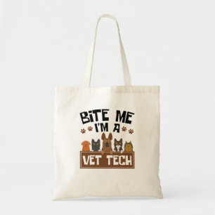 Veterinärteknikens Bita Jag är en Vet Tech Tygkasse