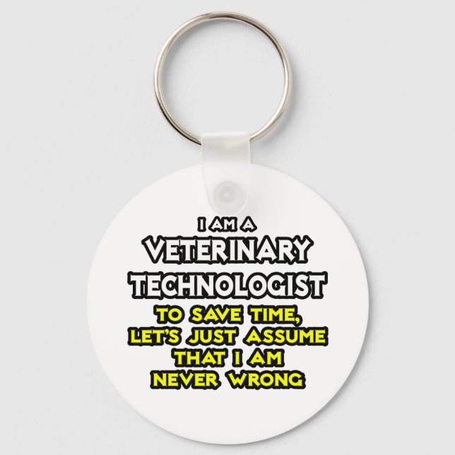 Veterinärteknikens joke ... Aldrig fel Nyckelring (Framsida)