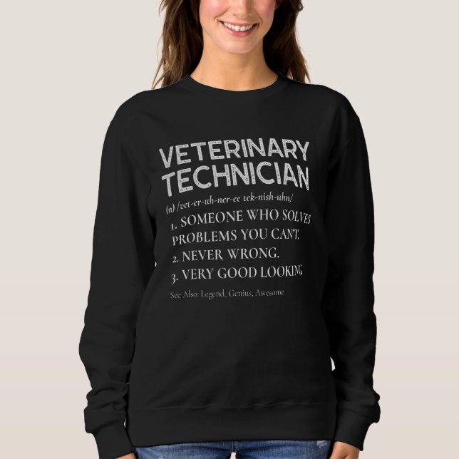 Veterinärtekniker Definition Vet Tech T Shirt (Framsida)