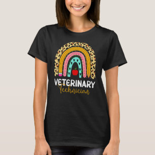 Veterinärtekniker Leopard Rainbow Healthcare D T Shirt