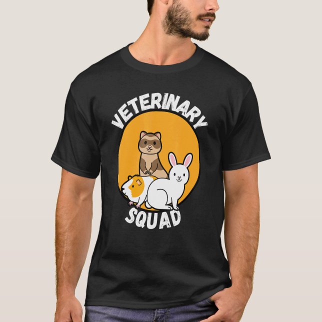 Veterinärtekniker Tech Assistant V T Shirt (Framsida)