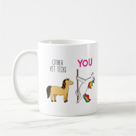 Veterinärtekniker Unicorn Funny Vet Tech Kaffemugg