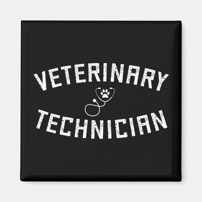 Veterinärtekniker | Vet Tech Tass Stethoscope Magnet (Framsidan)