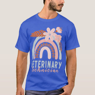 Veterinärtekniker Vet Tech Veterinarian Rainbo T Shirt