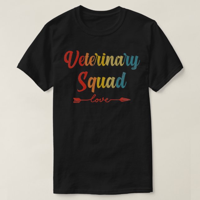 Veterinärtekniker Veterinärmedicinska Squad Gift V T Shirt (Design framsida)