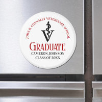 Veterinary Caduceus Anpassningsbar Red Black Stude