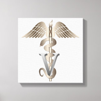 Veterinary Caduceus Canvastryck