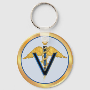 Veterinary Caduceus Nyckelring