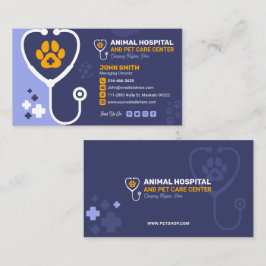 Veterinary Clinic, Djuromsorg, Vet, Animal Doktor Visitkort