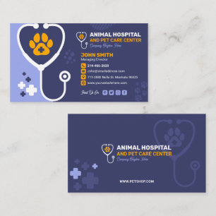 Veterinary Clinic, Djuromsorg, Vet, Animal Doktor Visitkort