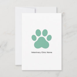 Veterinary Clinic Flat Note Card (3.5" × 5") Anteckningskort