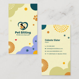 Veterinary Clinic, Pet Sitta, Vet, Pet Shop, Pet Visitkort
