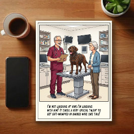 Veterinary ER Adventures Cartoon Vykort