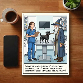 Veterinary ER Adventures Cartoon Vykort