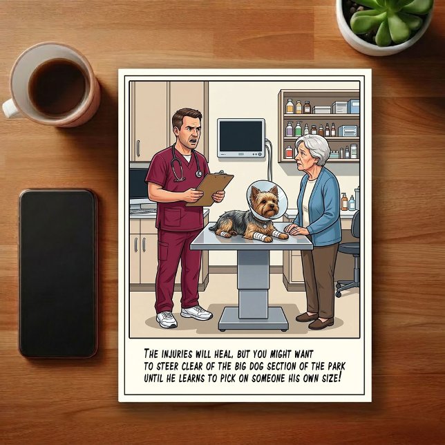 Veterinary ER Adventures Cartoon Vykort (Skapare uppladdad)