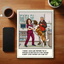 Veterinary ER Adventures Cartoon Vykort