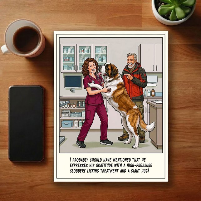 Veterinary ER Adventures Cartoon Vykort (Skapare uppladdad)