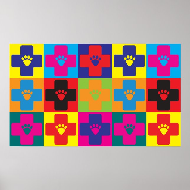 Veterinary Medicine Pop Art Poster (Framsidan)