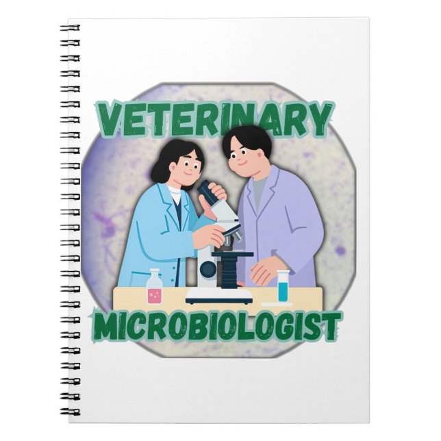 Veterinary Microbiologist – Lab Science Design Anteckningsbok (Framsidan)