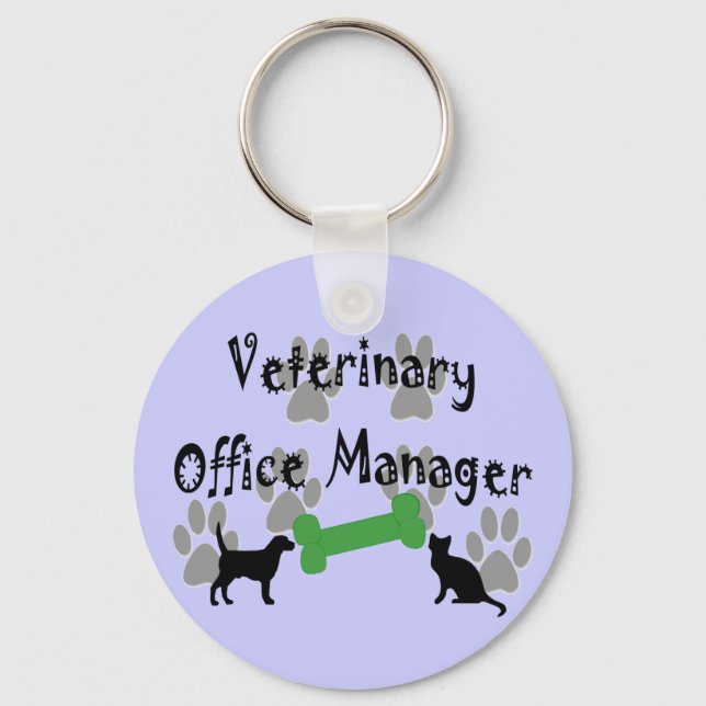 Veterinary Office Manager Nyckelring (Framsida)