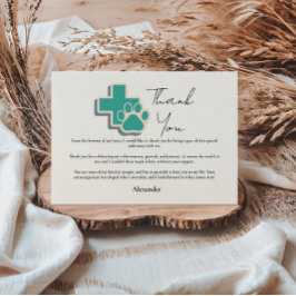 Veterinary School Paw Graduation Party Tack Kort