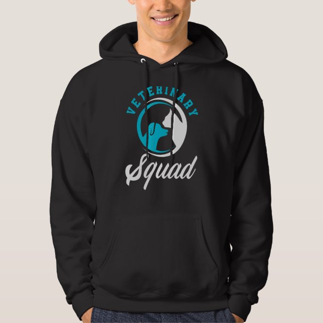 Veterinary Squad Funny Vet Tech Veterinarian Techn Hoodie (Framsida)