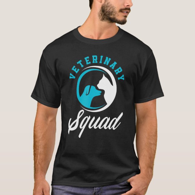 Veterinary Squad Funny Vet Tech Veterinarian Techn T Shirt (Framsida)
