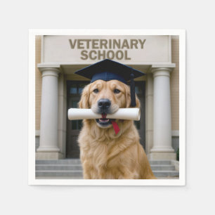 Veterinary Student School Golden Retriever Pappersservett