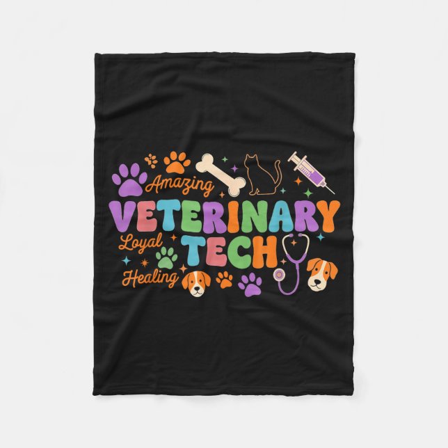 Veterinary Technician - Vet Tech Veterinarian Appr Fleecefilt (Framsidan)