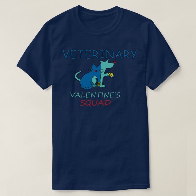 Veterinary Valentines day Squad T Shirt (Design framsida)