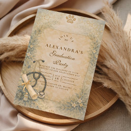 Veterinary White Coat Graduation Party Inbjudningar