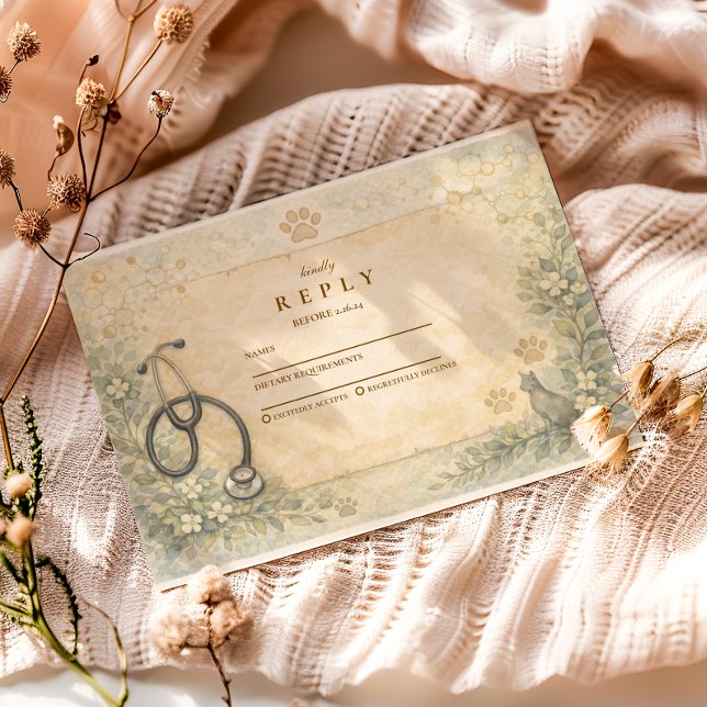 Veterinary White Coat Graduation Party OSA Kort (Skapare uppladdad)