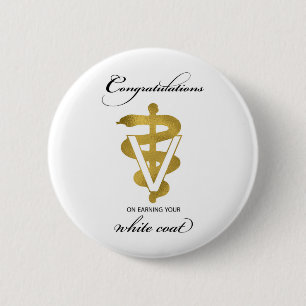 Veterinary White Jackar Ceremony-Grattisar Knapp