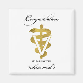 Veterinary White Jackar Ceremony-Grattisar Magnet