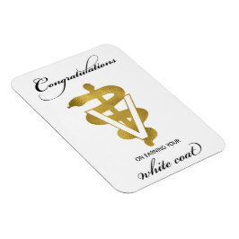 Veterinary White Jackar Ceremony-Grattisar Magnet