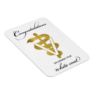 Veterinary White Jackar Ceremony-Grattisar Magnet