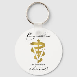 Veterinary White Jackar Ceremony-Grattisar Nyckelring