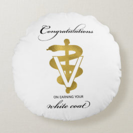 Veterinary White Jackar Ceremony-Grattisar Rund Kudde