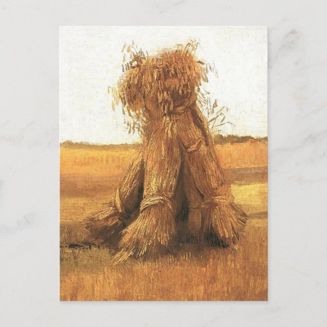Veteskövlar på ett fält, van Gogh Vykort (Framsida)