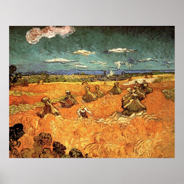 Vetestack med Reaper av Vincent van Gogh Poster (Framsidan)