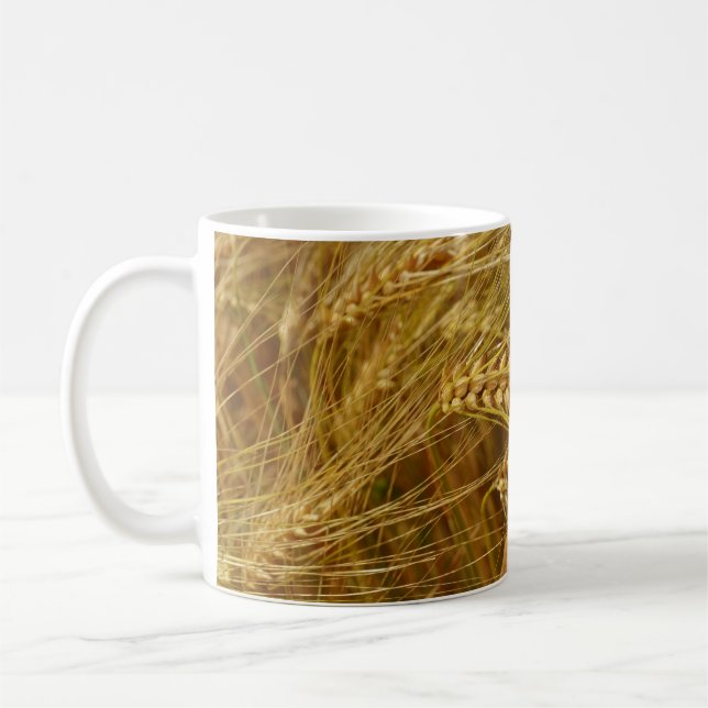 Vetet fält. Det är Harvest Time! Kaffemugg (Vänster)