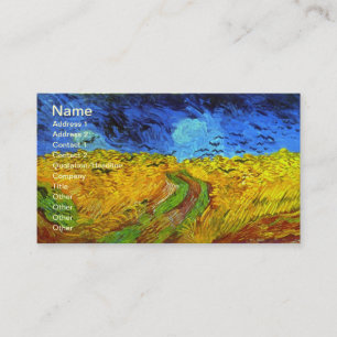 Vetet Fält med Kråkor Van Gogh Fine Art Visitkort