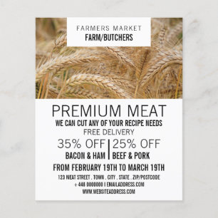 Vetet i Fält, reklam för jordbrukare och slaktare Flygblad