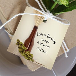 Vetet och Skutt Brewery Kärlek brinner i Bröllop Gåvor Etiketter