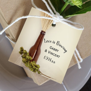 Vetet och Skutt Brewery Kärlek brinner i Bröllop Gåvor Etiketter