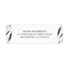 Vetet under bröllopsdag Modern Returadress Etikett