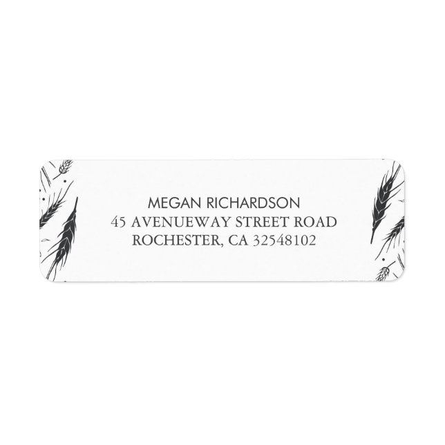 Vetet under bröllopsdag Modern Returadress Etikett (Framsidan)