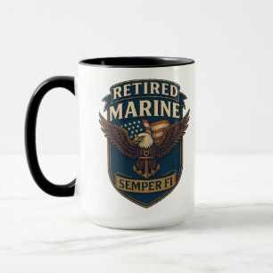 VetGearHQ.com Marine Corps Veteran Logotyp Emblem Mugg