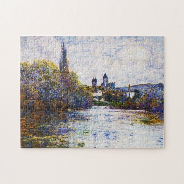 Vetheuil den små armen av Seinen Claude Monet Pussel (Horisontell)